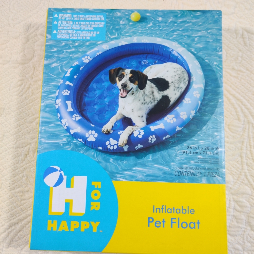 Inflatable Puncture Resistant Puppy Dog Floating Pool Pet Float 36" X 28" New - Picture 3 of 10